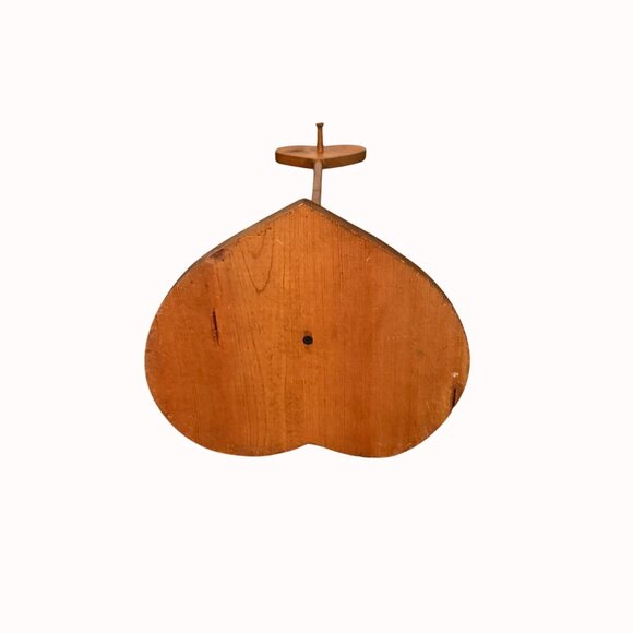 Christmas Mistletoe Ornament Display Stand Rustic Wooden Heart Stocking Holder - Picture 7 of 14